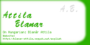 attila blanar business card