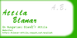 attila blanar business card